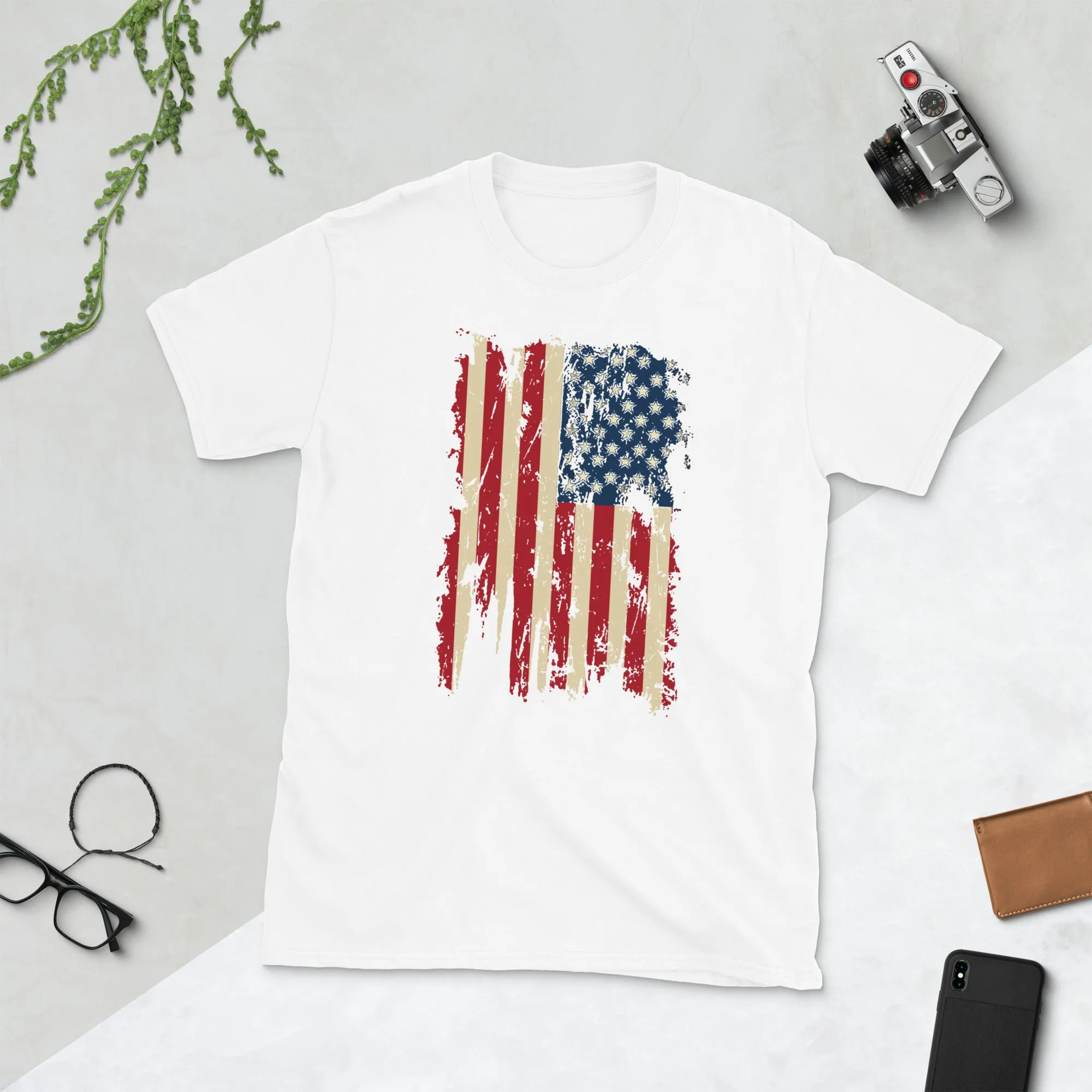 American Flag Old Glory Flag Short-Sleeve Unisex T-Shirt