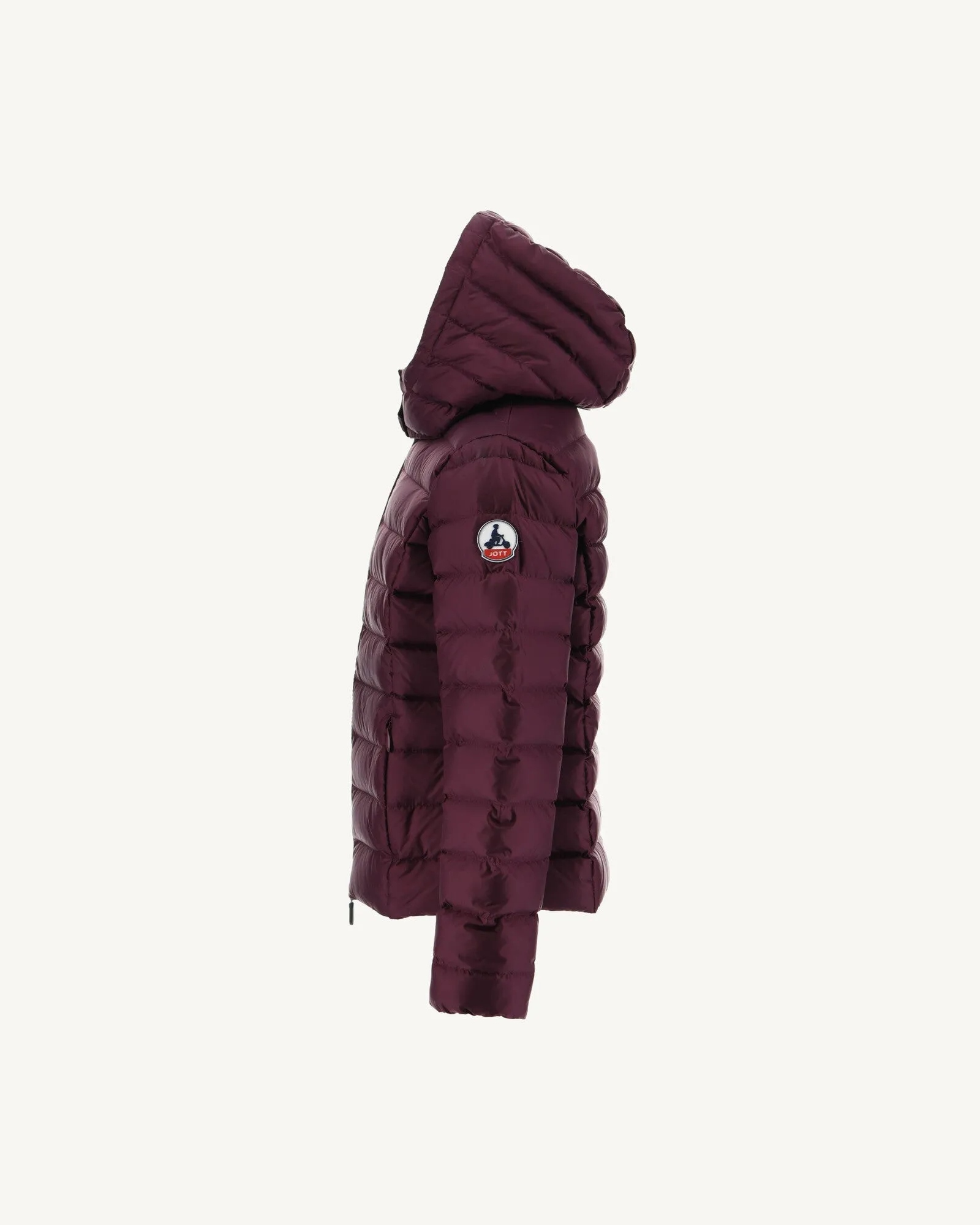 Aubergine Hooded Down Jacket Opale