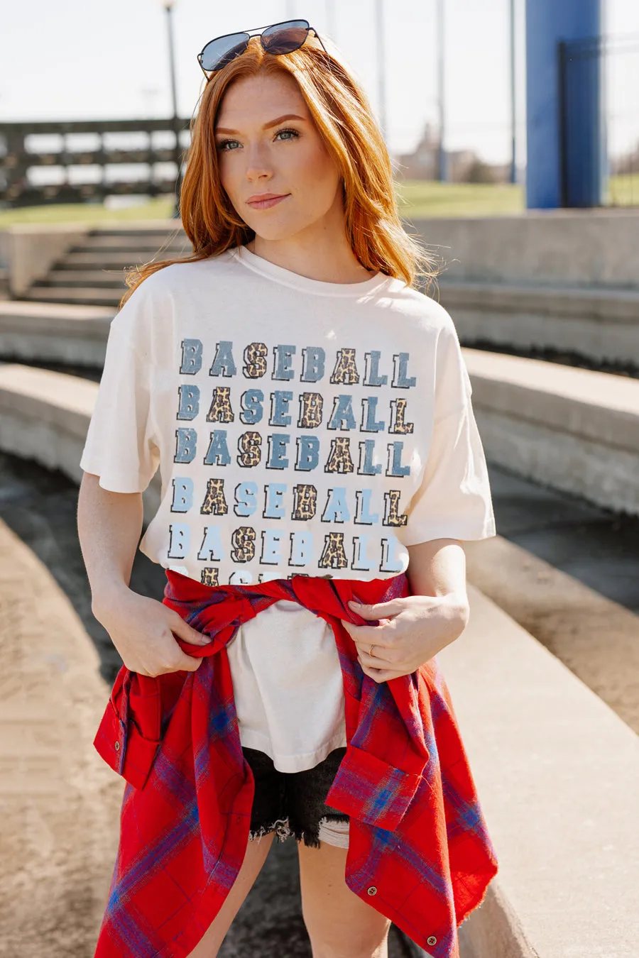 BASEBALL ALL DAY VINTAGE BOYFRIEND TEE