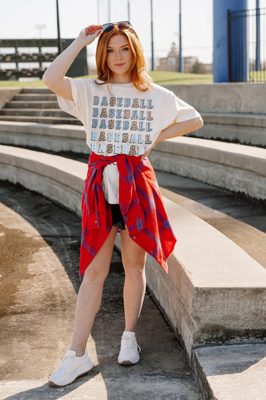 BASEBALL ALL DAY VINTAGE BOYFRIEND TEE