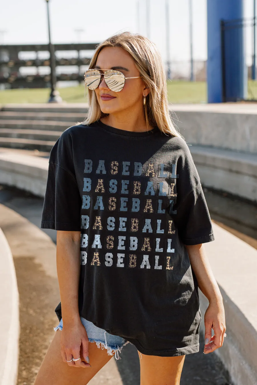 BASEBALL ALL DAY VINTAGE BOYFRIEND TEE