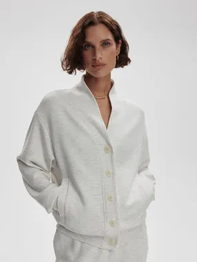 Celeste Button Through Cardigan - Ivory Marl