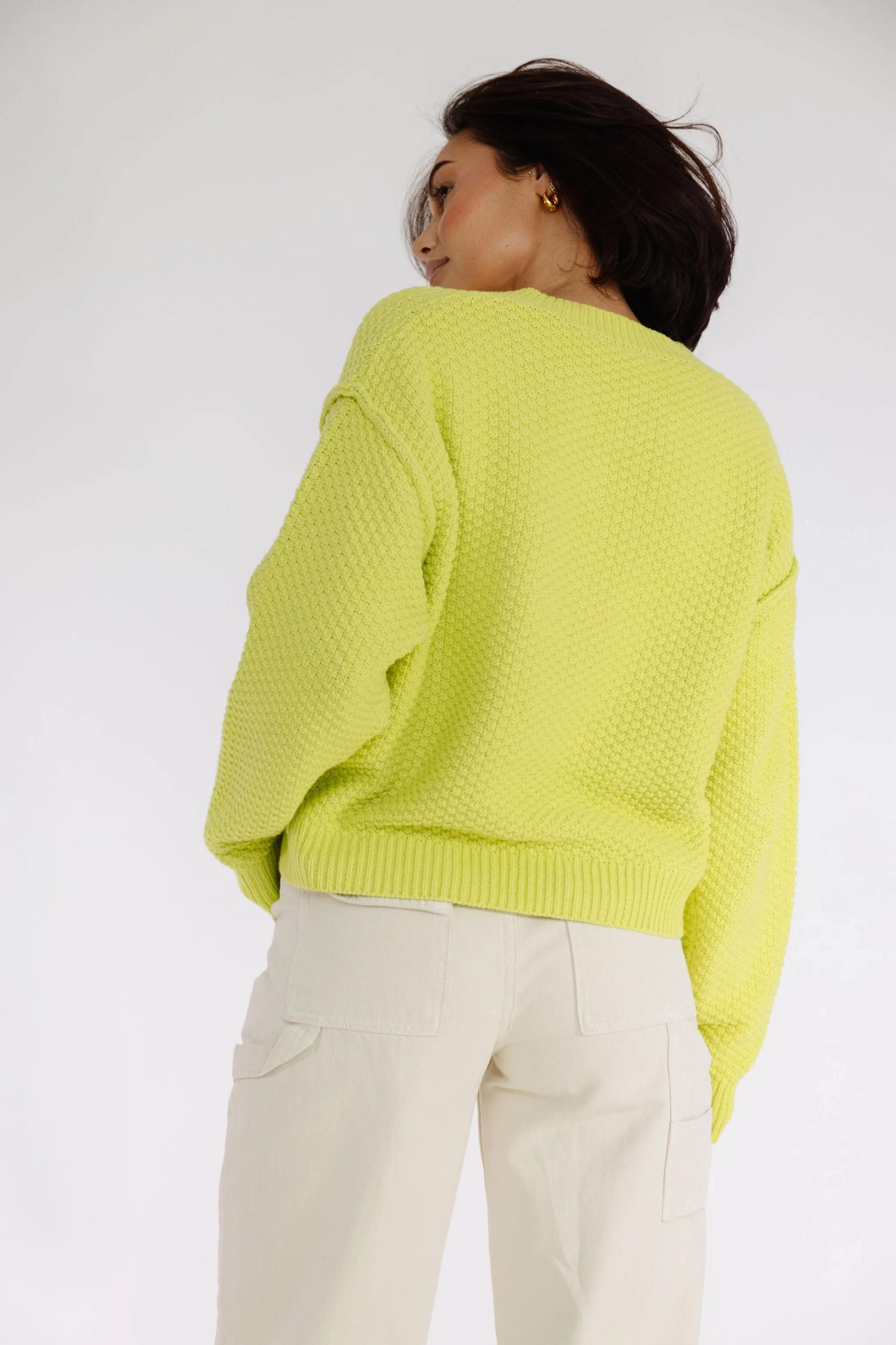 Chandra Cardigan in Lime