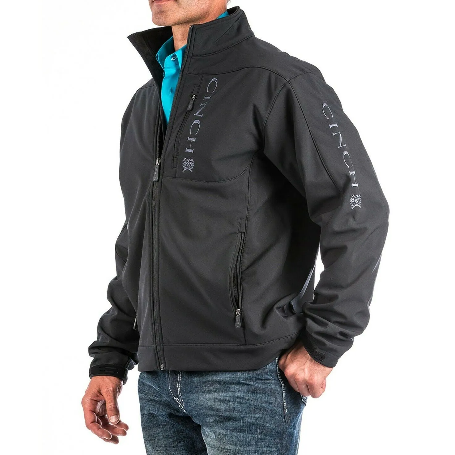 Cinch Men's Black Solid Bonded Jacket MWJ1009000