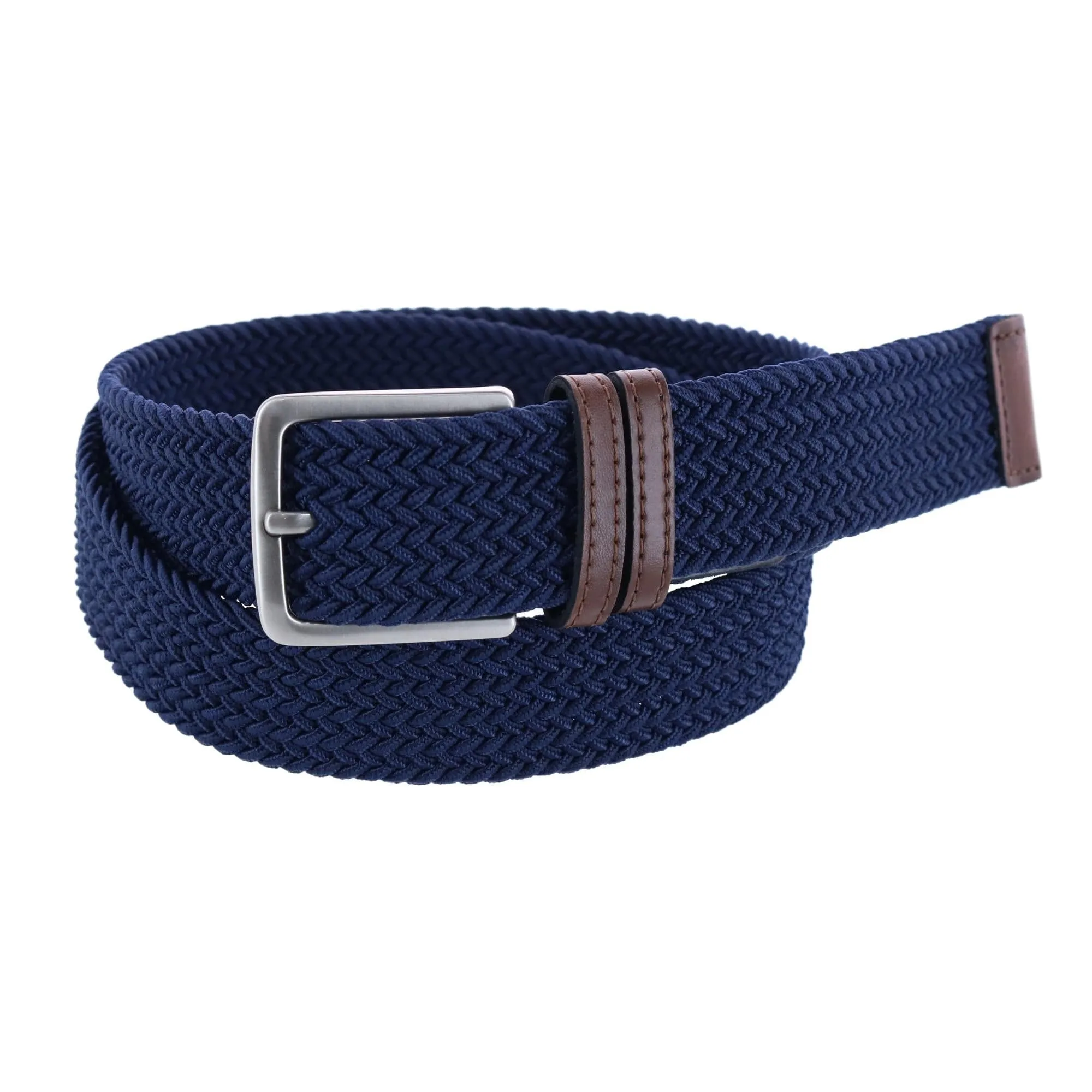 Dockers Men's Braided Elastic Web Double Loop Belt