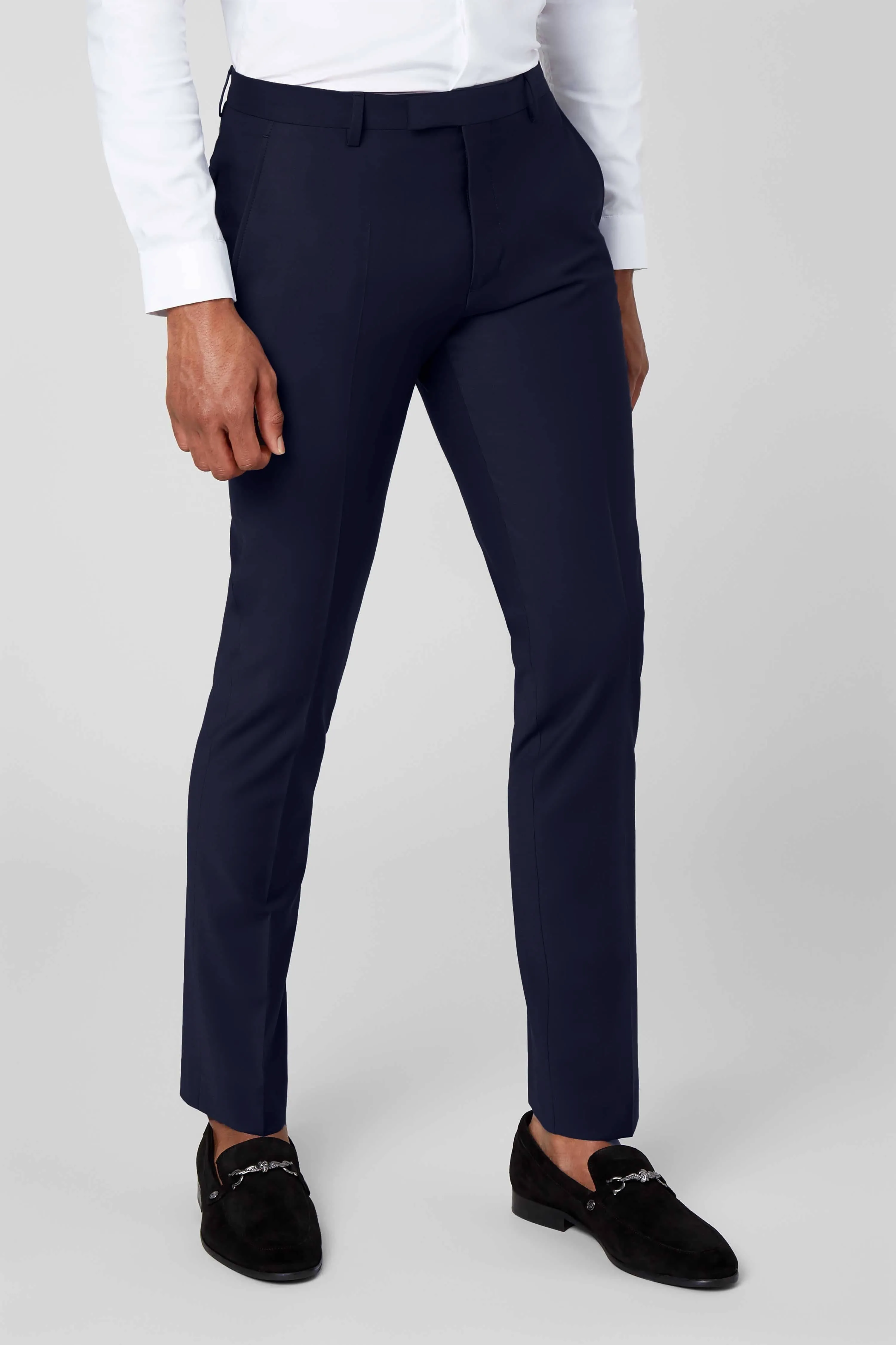 Ellroy Skinny Fit Dark Navy Wool Suit - ARCHIVE