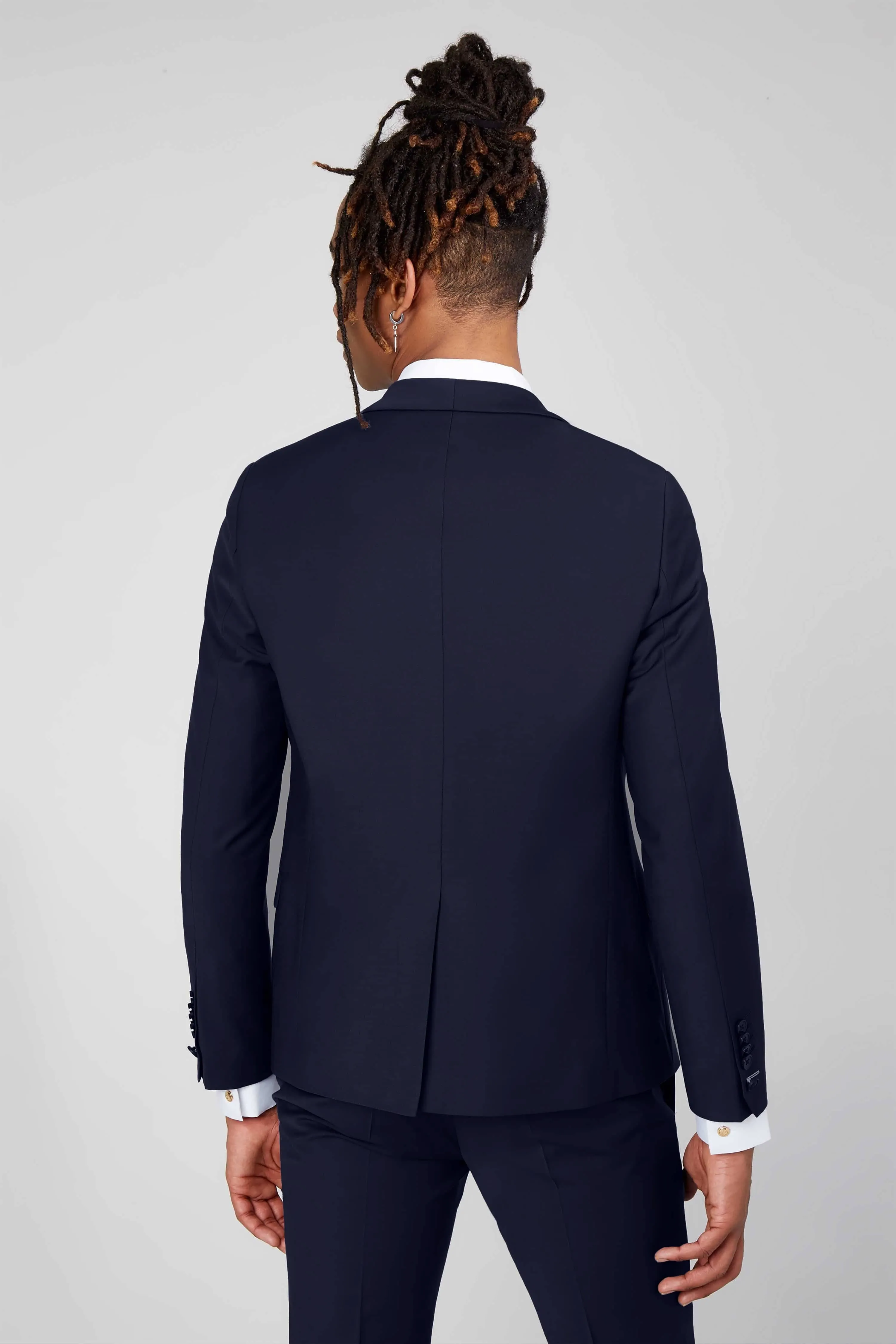 Ellroy Skinny Fit Dark Navy Wool Suit - ARCHIVE