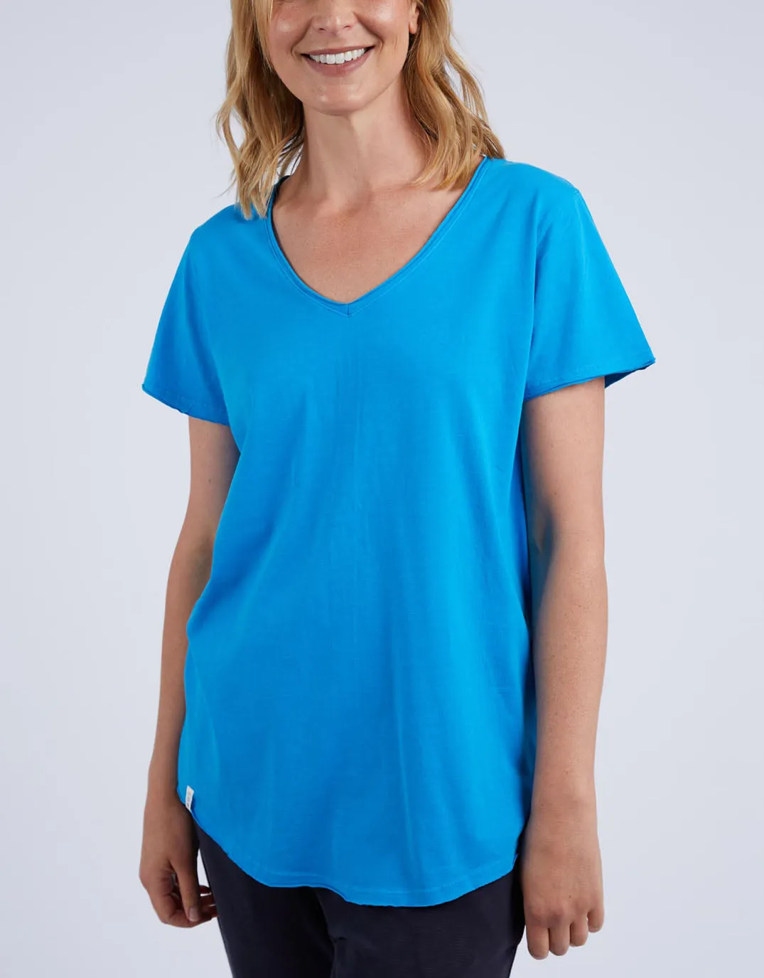 Fundamental Vee Tee - Ibiza Blue