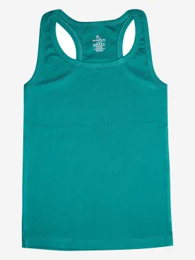 Girls Cotton Rib Racer Back Tank Top