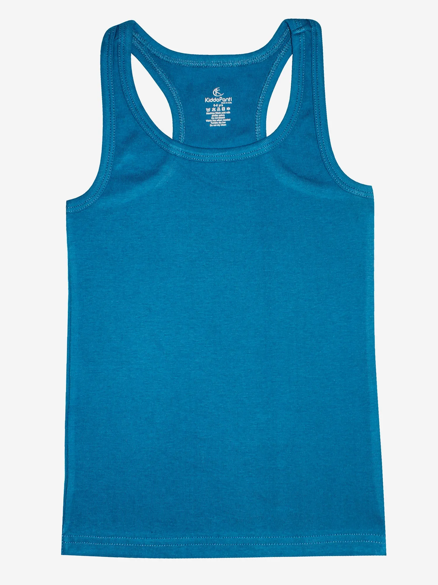 Girls Cotton Rib Racer Back Tank Top