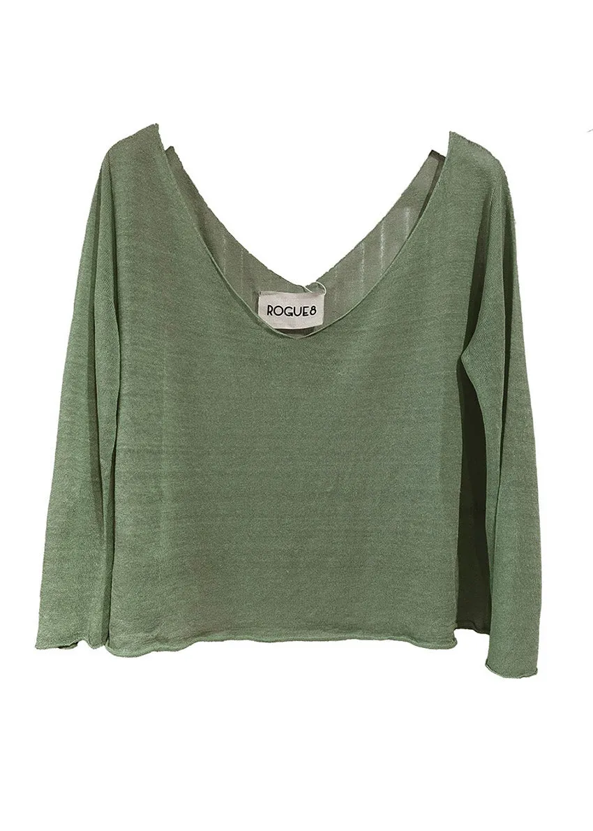 Glou Khaki Short Sweater