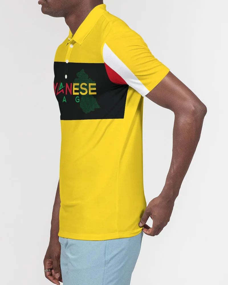 Gold Guyanese Swag™ Men's Slim Fit Short Sleeve Polo