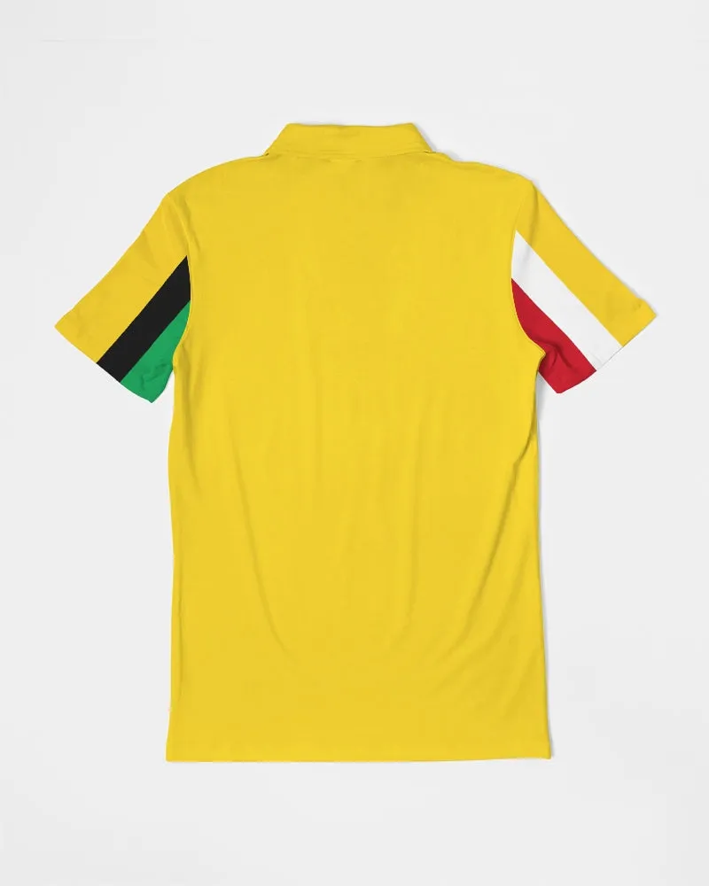 Gold Guyanese Swag™ Men's Slim Fit Short Sleeve Polo