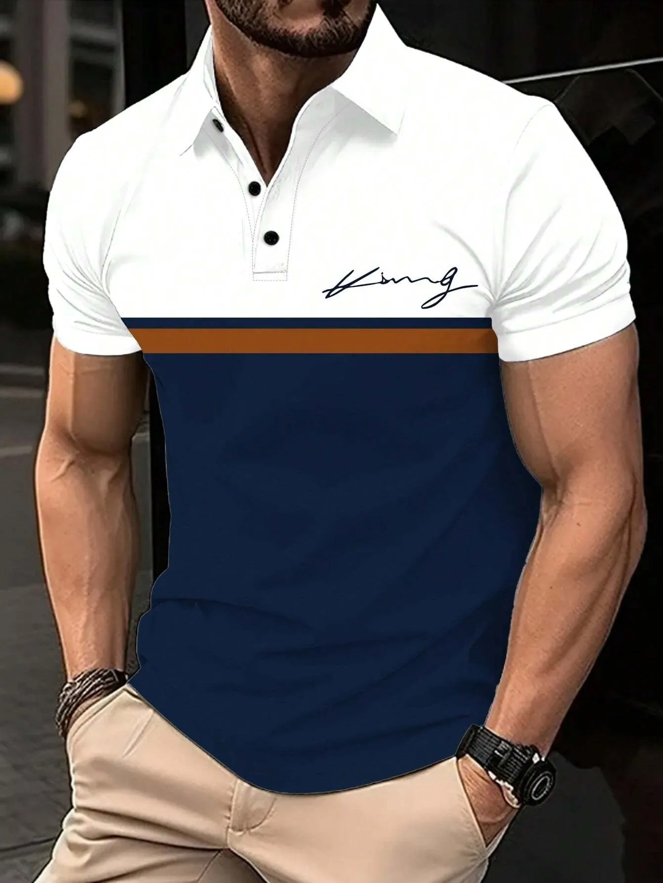 Grant – Summer Stripe Polo Shirt for Men