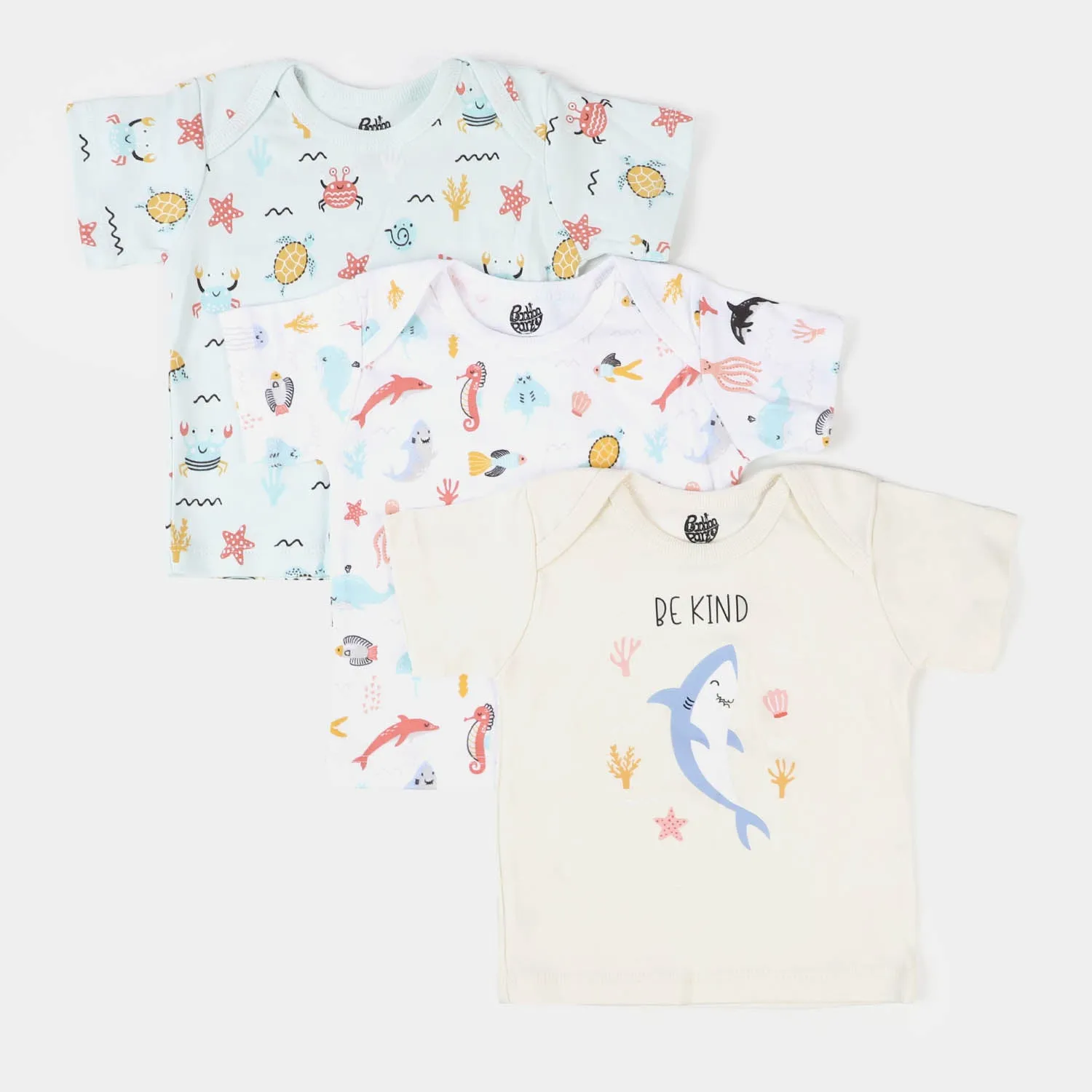 Infant Boys T-Shirt 3 PCs Set Marine - Mix