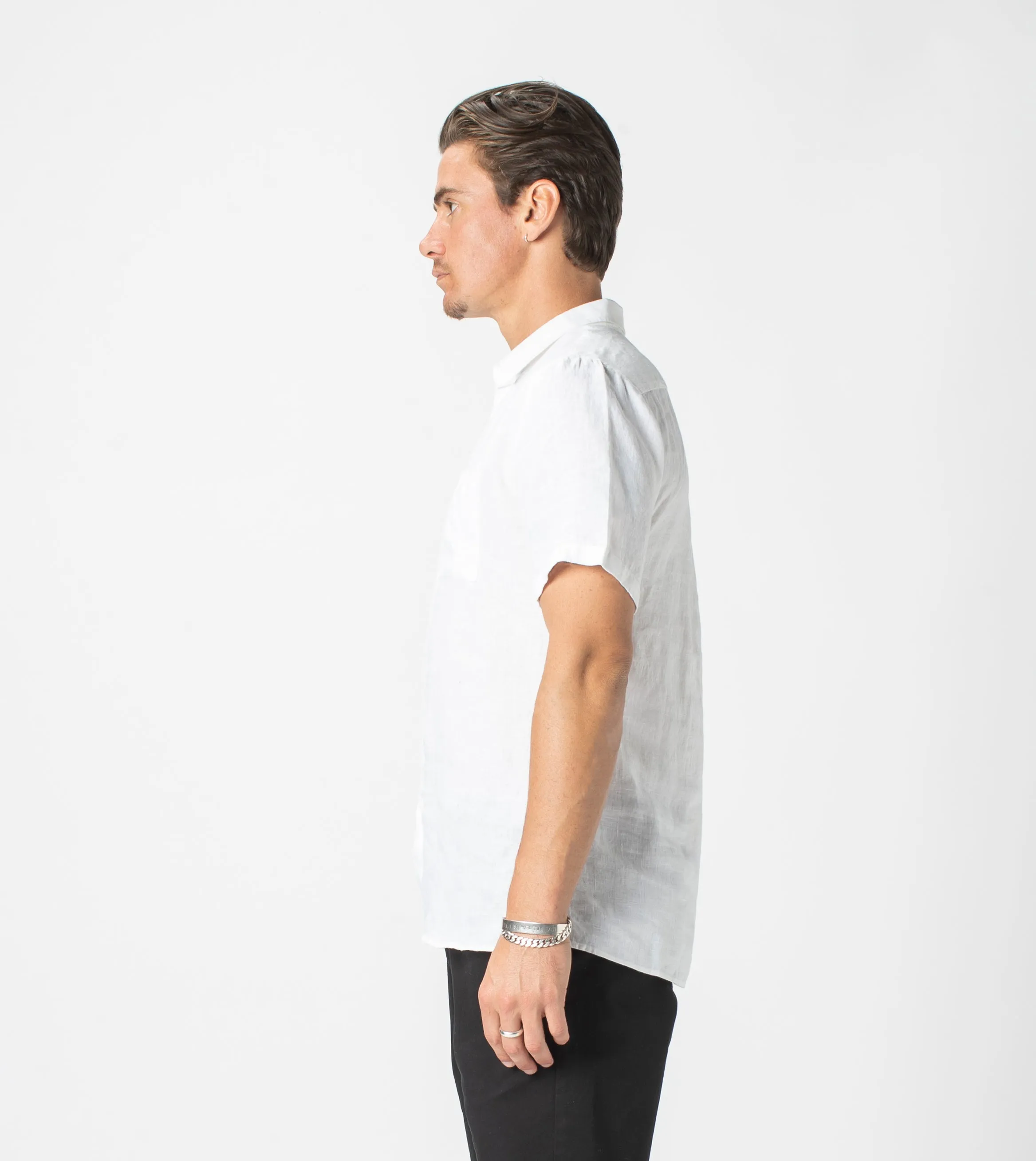 Linen SS Shirt White