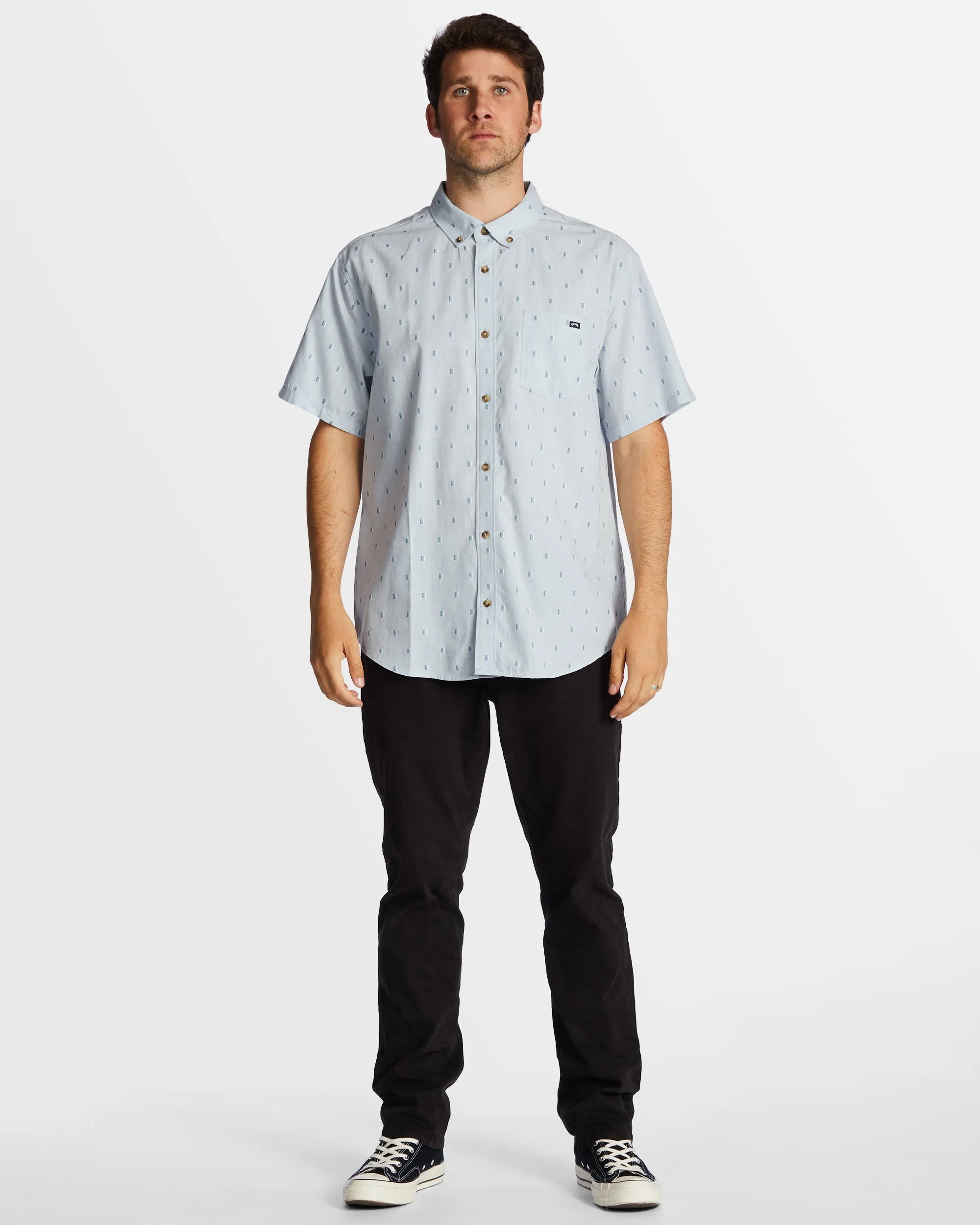 Mens All Day Jacquard Short Sleeve Shirt