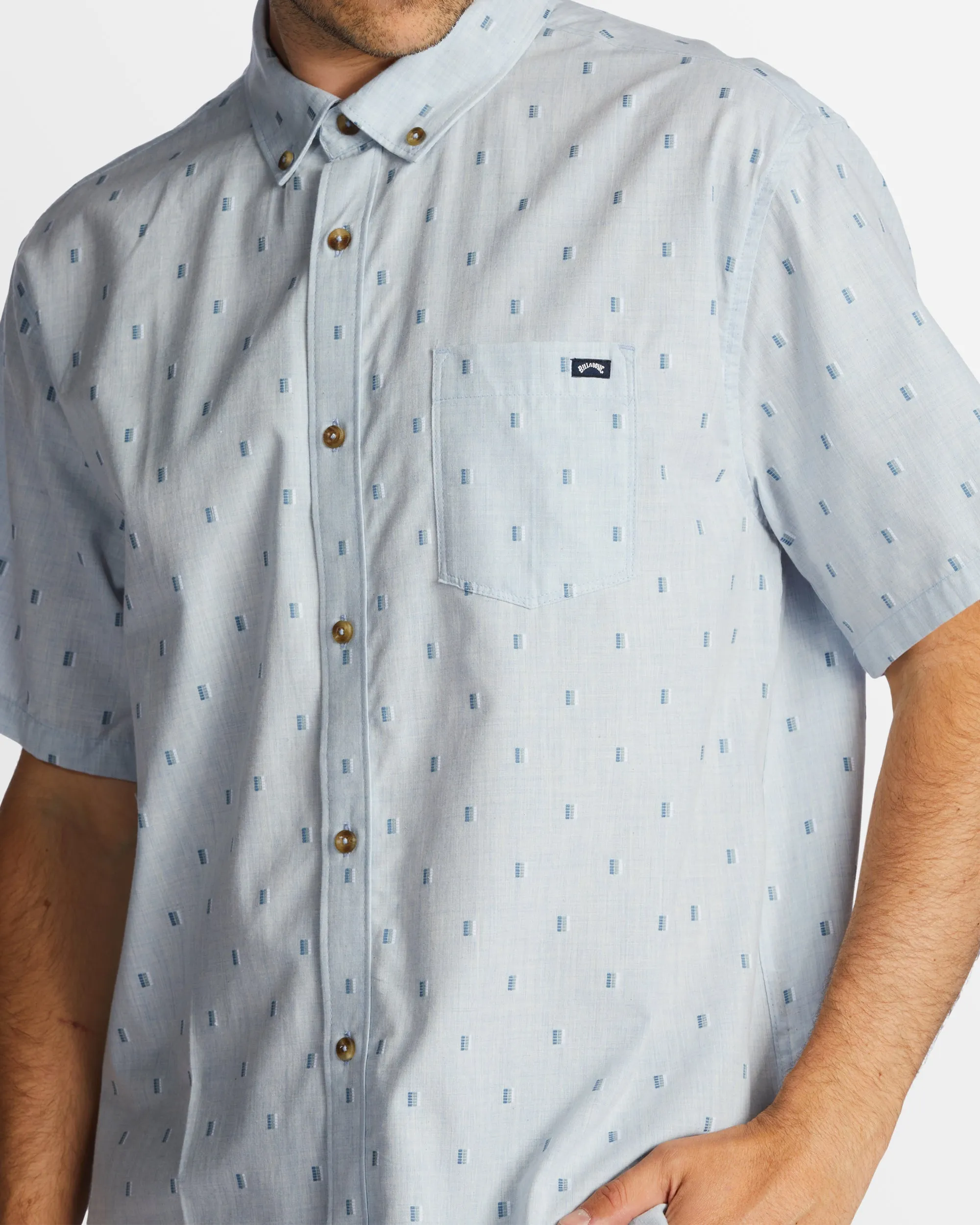 Mens All Day Jacquard Short Sleeve Shirt