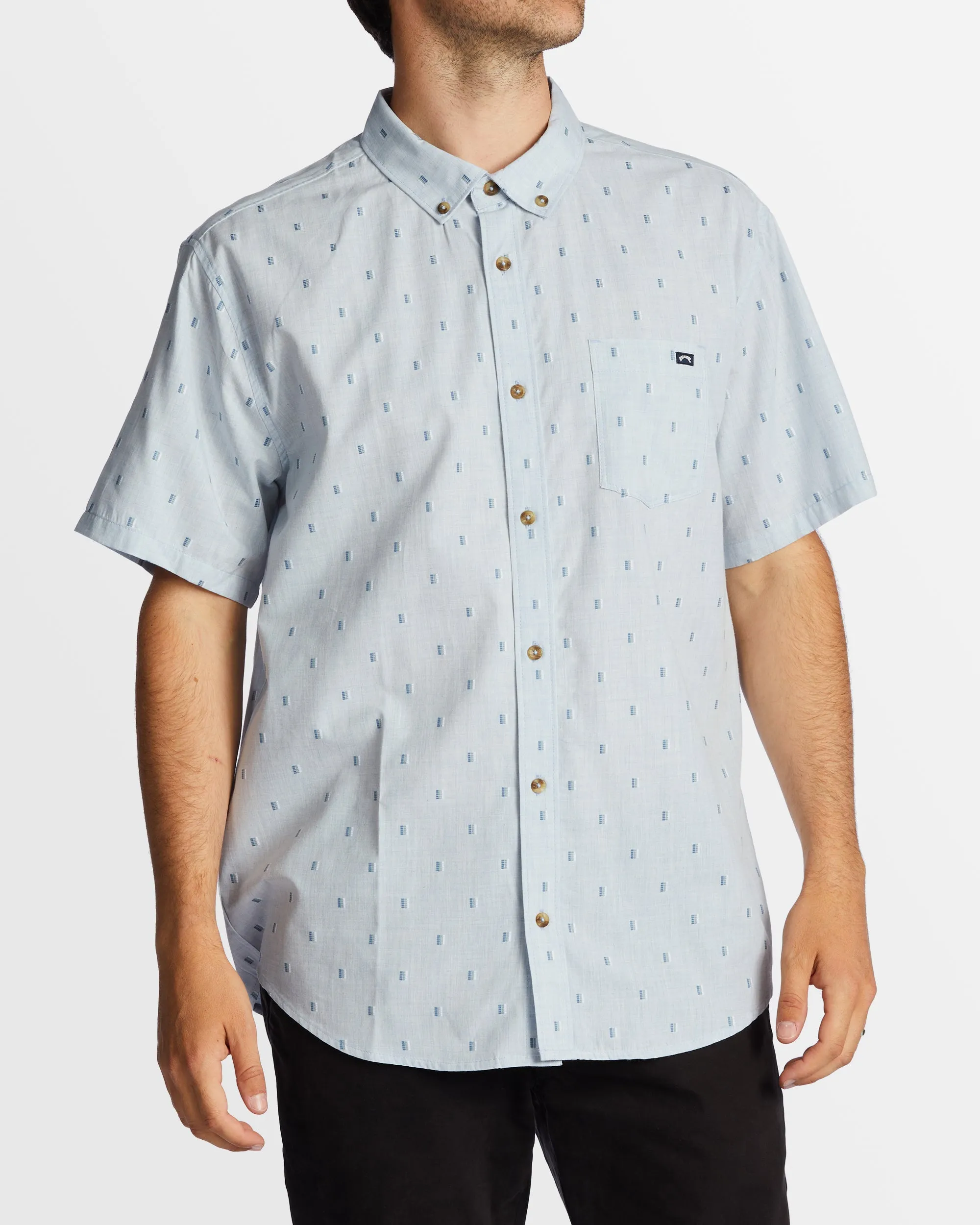 Mens All Day Jacquard Short Sleeve Shirt