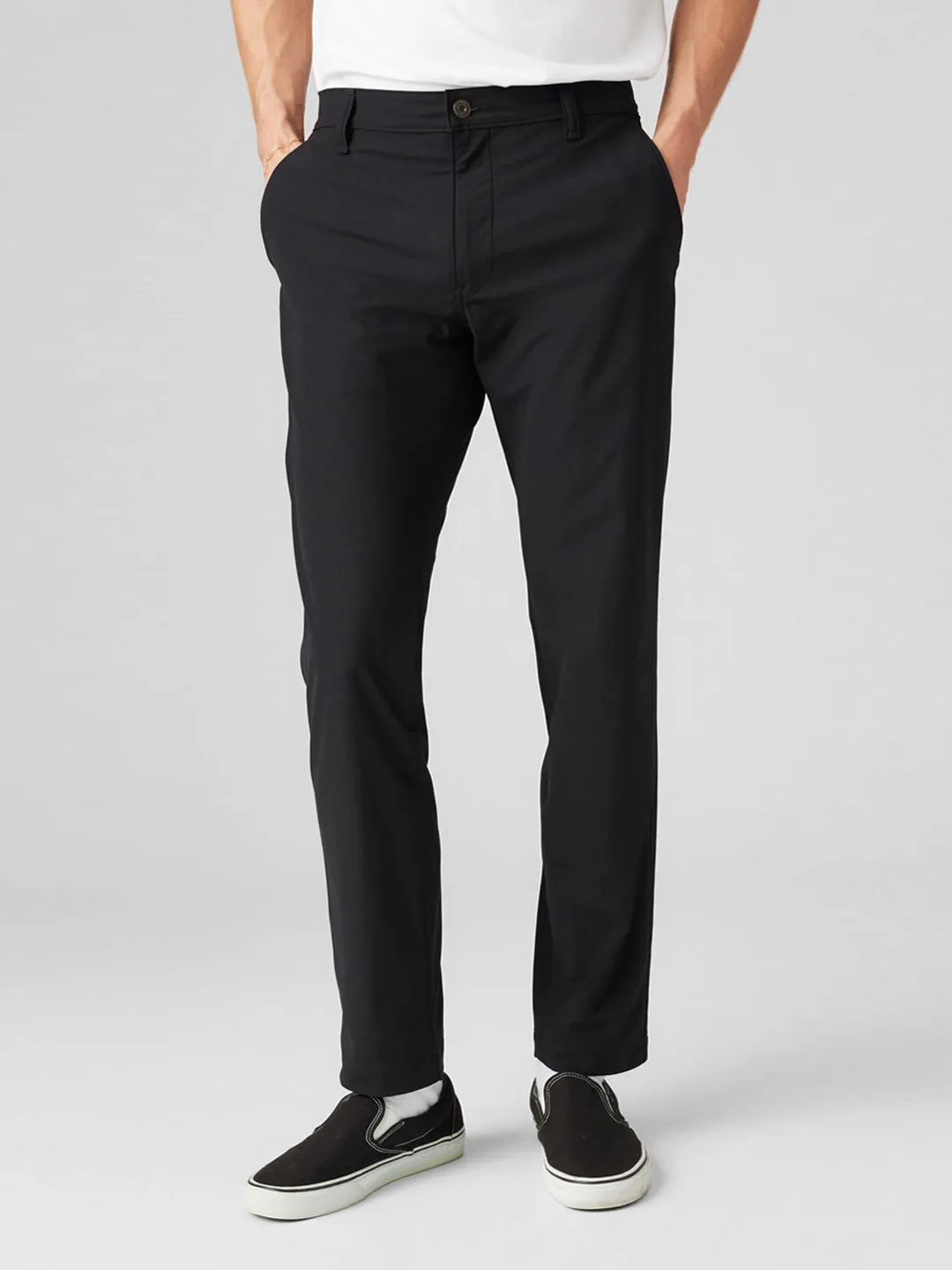 Men's Black Regular Fit Chinos