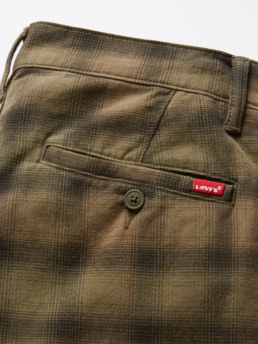 Men's Checkered Brown Slim Fit Chinos