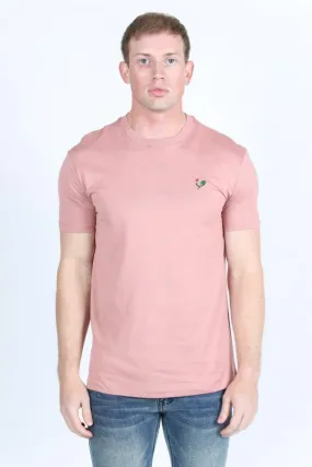 Men's Rooster Logo Cotton Salmon T-Shirt