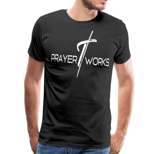 Mens T-Shirts, Prayer Works Graphic Style Shirt