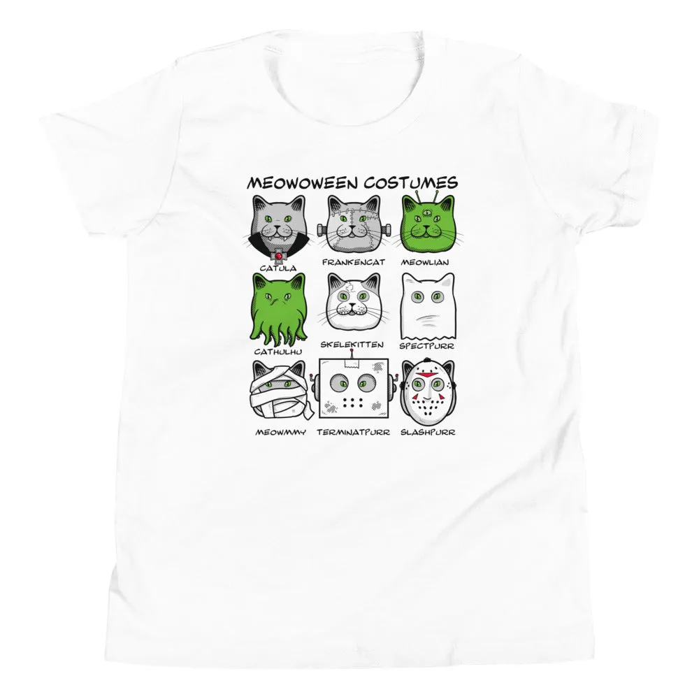 Meowoween Costumes Kid's Youth Tee