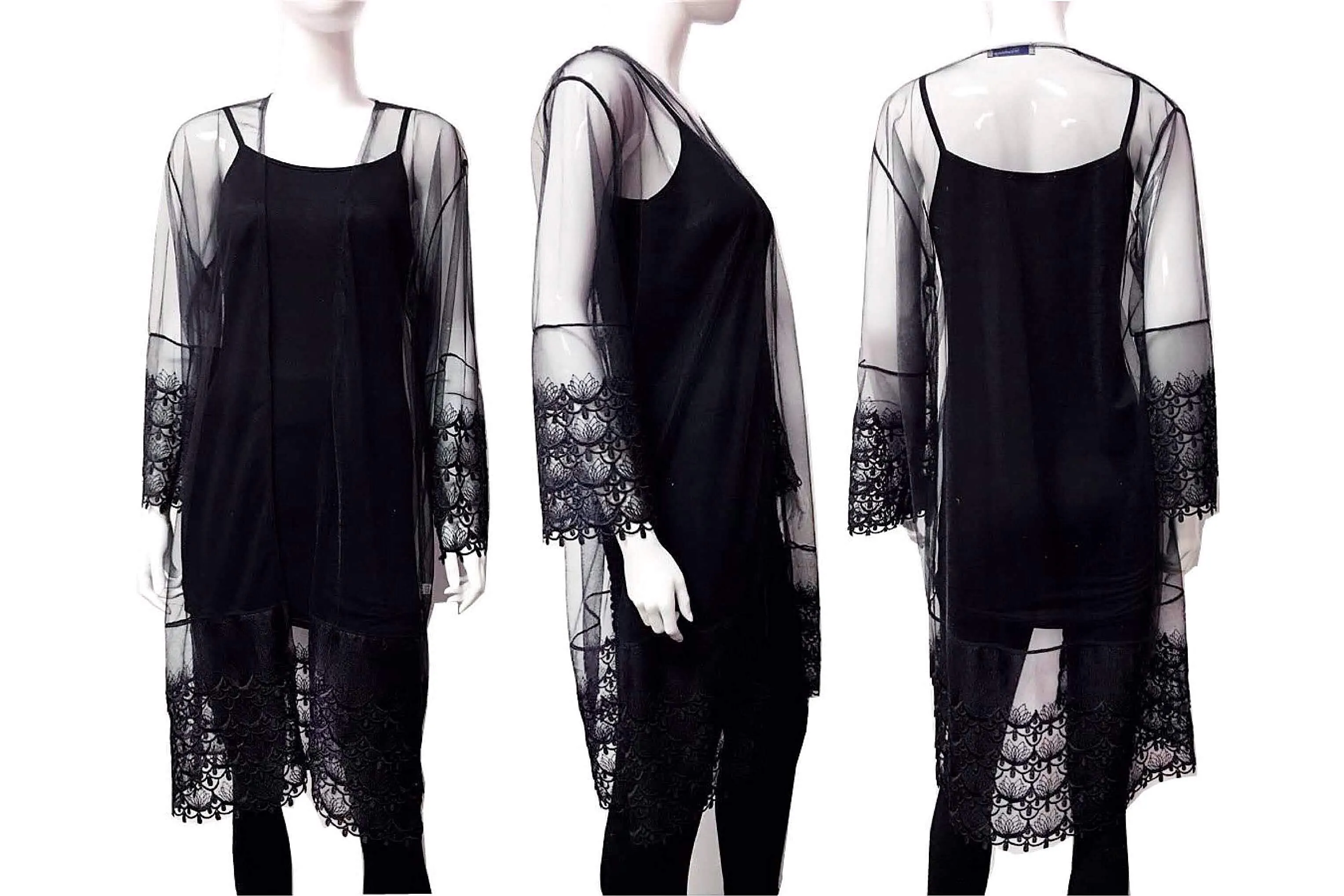 Mesh Lace Kimono Cardigan