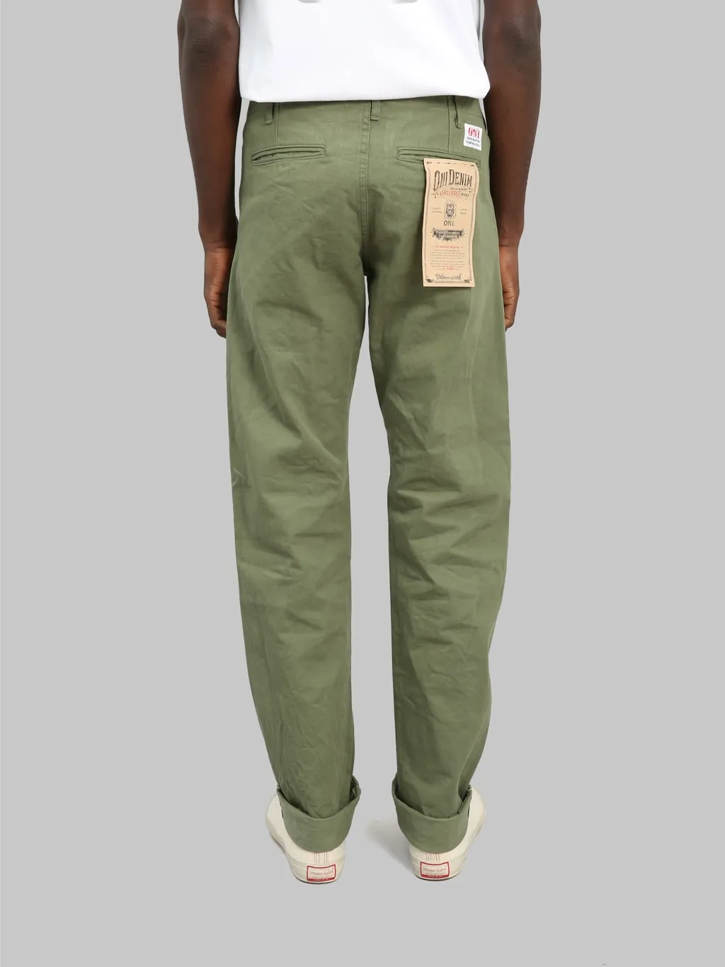 ONI Denim 737-SVC-LOL 9.5oz Selvedge Chino Trouser Light Olive