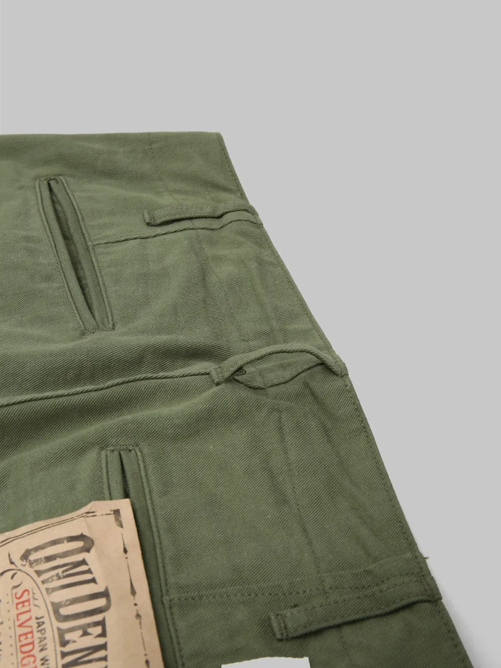 ONI Denim 737-SVC-LOL 9.5oz Selvedge Chino Trouser Light Olive