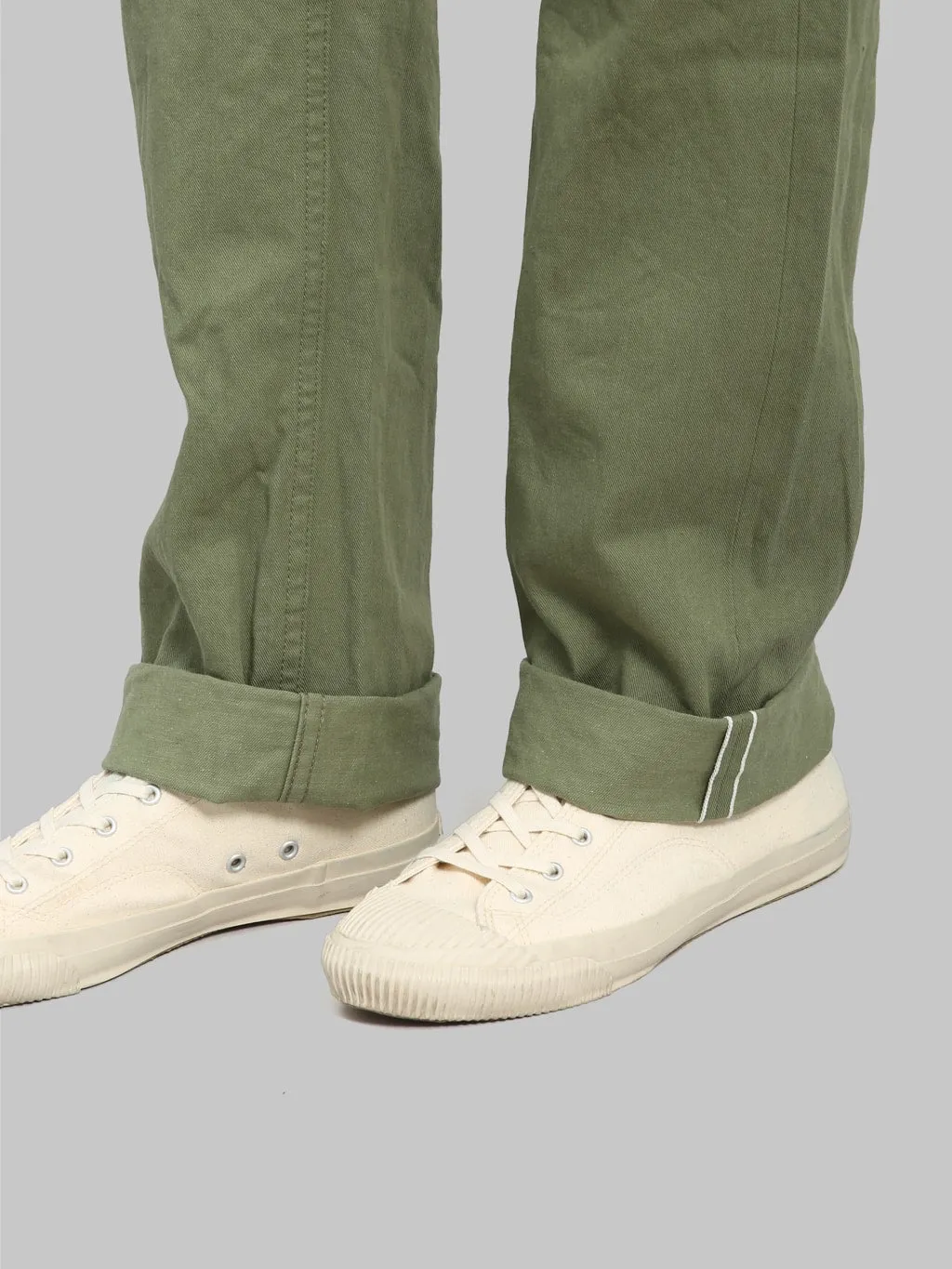 ONI Denim 737-SVC-LOL 9.5oz Selvedge Chino Trouser Light Olive