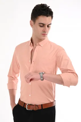 Orange New Age Oxford Semi Formal Shirt