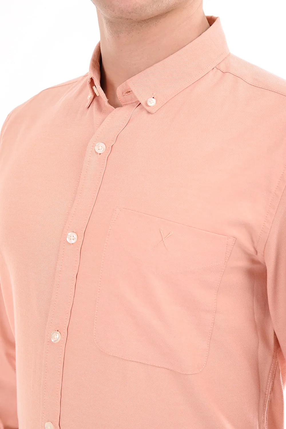 Orange New Age Oxford Semi Formal Shirt