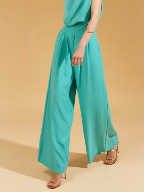 P2872 High Waist Pintuck Wide Slacks