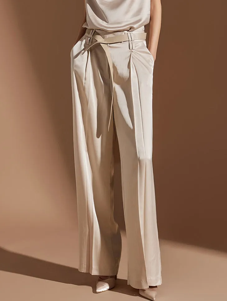 P3064 Satin Wide Slacks