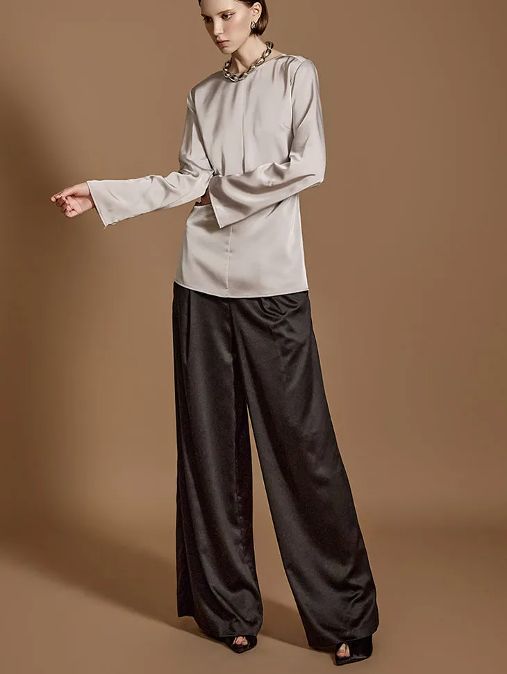 P3272 Satin Wide Slacks