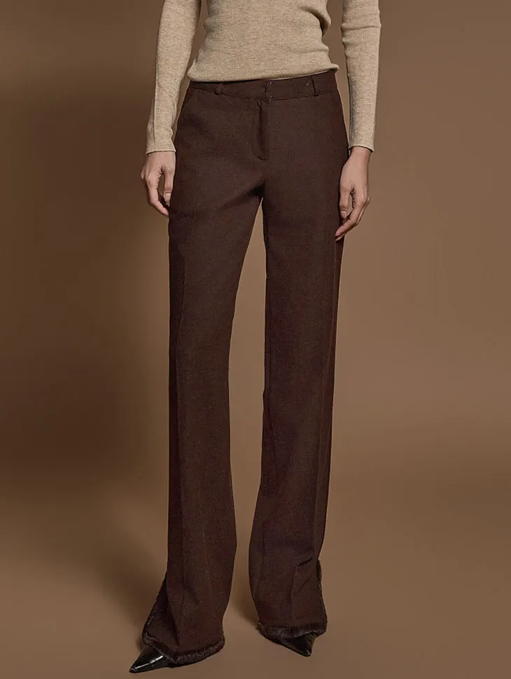 P3358 Fur Trimmed Slacks