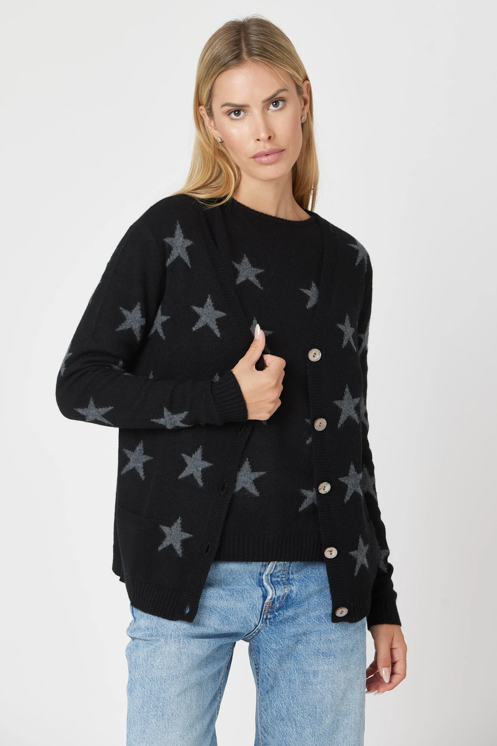 Relaxed Cashmere Star Crew