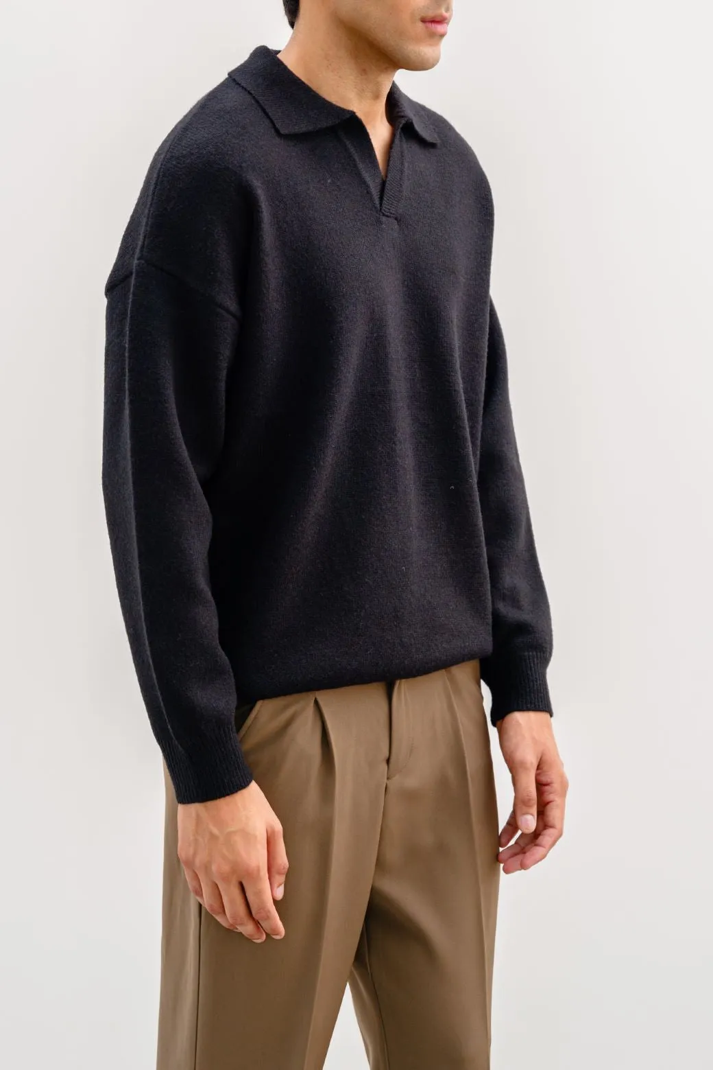 RELAXED POLO SWEATER