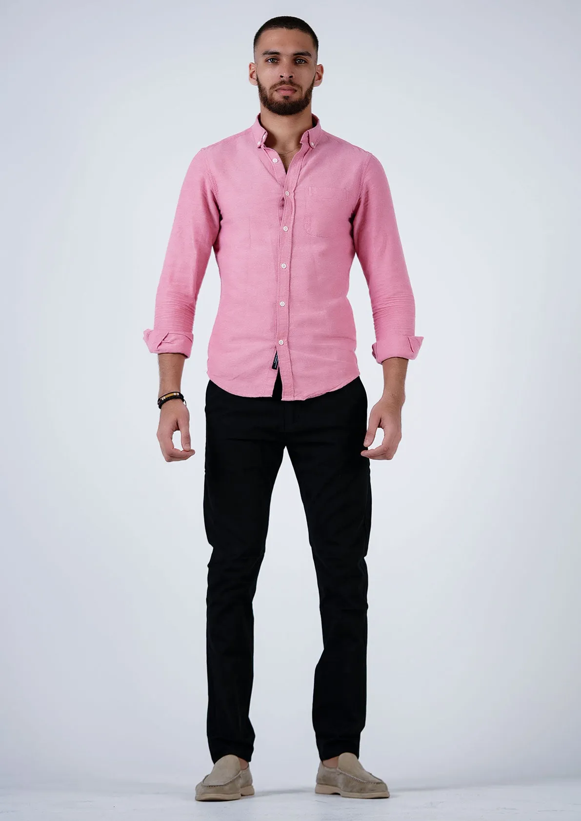 Solid Chinos with Pockets and Button Closure - Essential Everyday Black