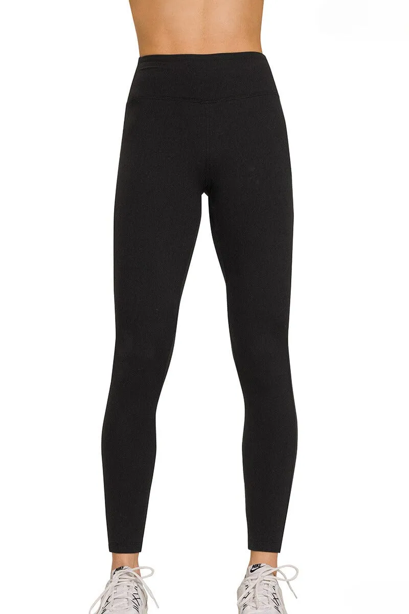 Zenana Microfiber Soft Waistband Full Length Leggings